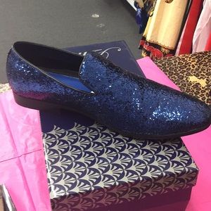 Navy Glitter Shoe